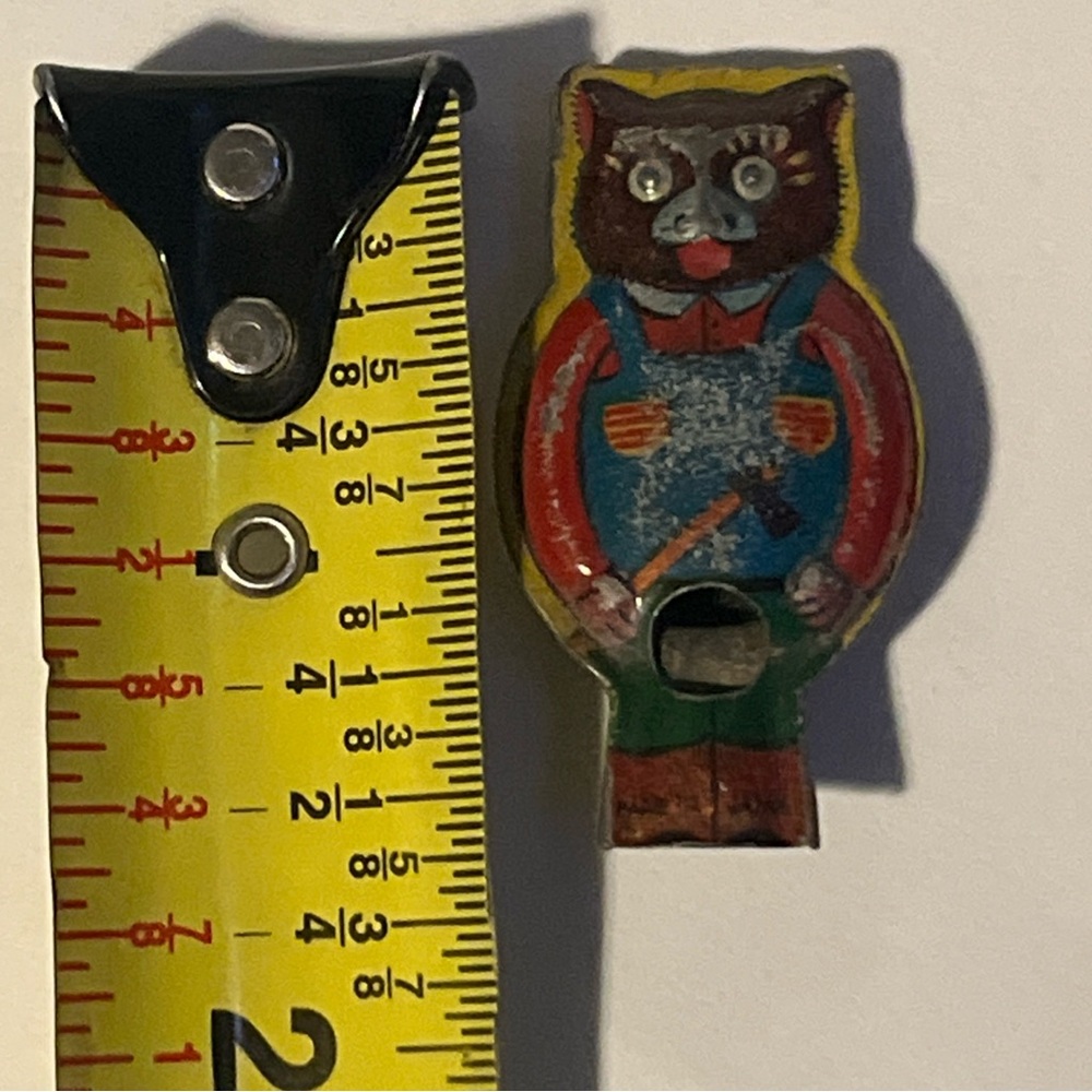 Vintage 1940s Tin Whistle - Animal W/axe - Made in Japan - Collectible Music - Picture 5 of 5